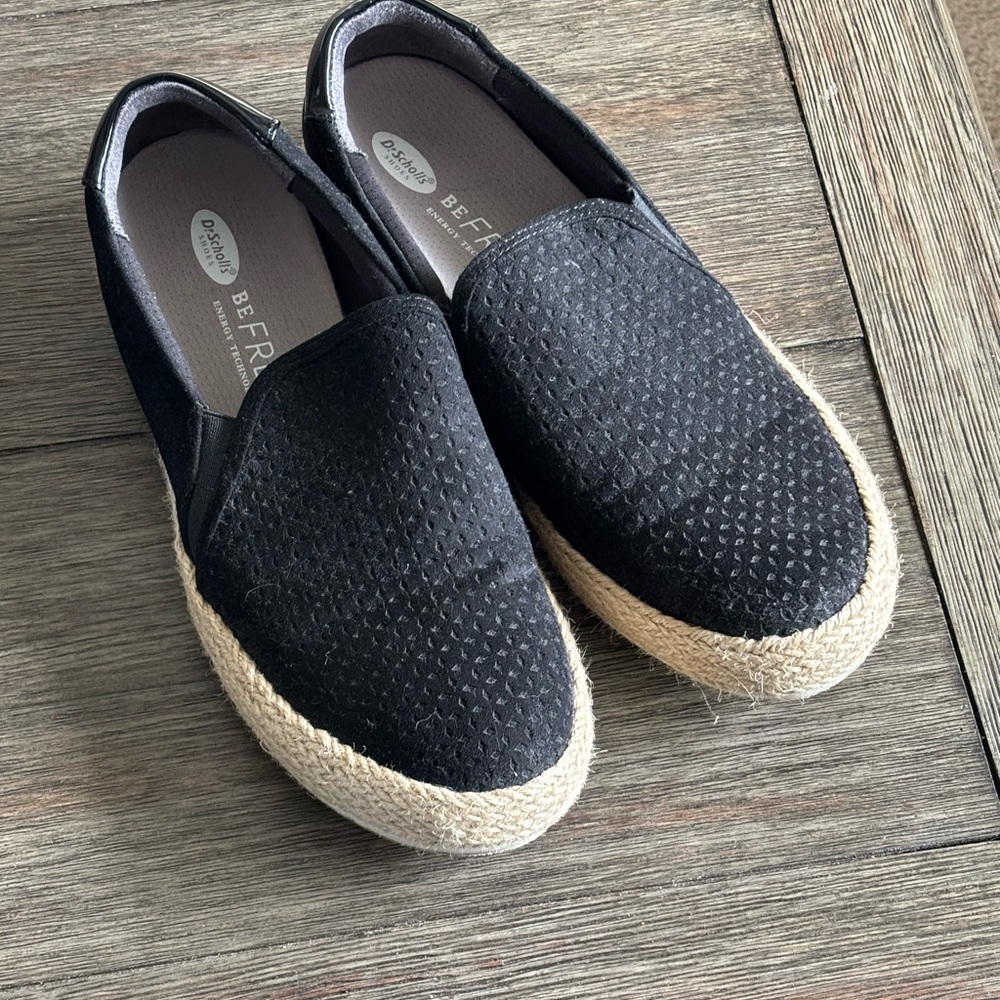 Dr. Scholl's Black Slip-On Shoes Espadrilles